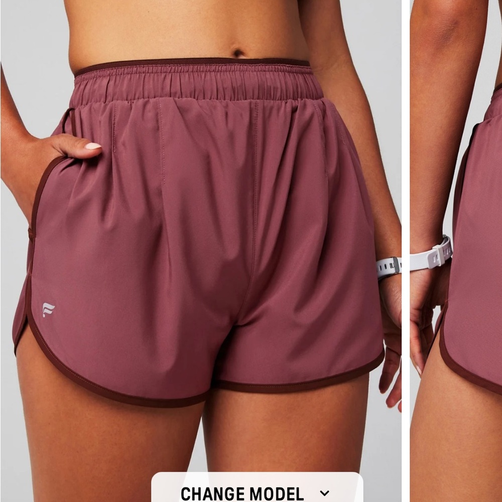 Fabletics heritage dolphin short running shorts moonlight size xs high waist nwt